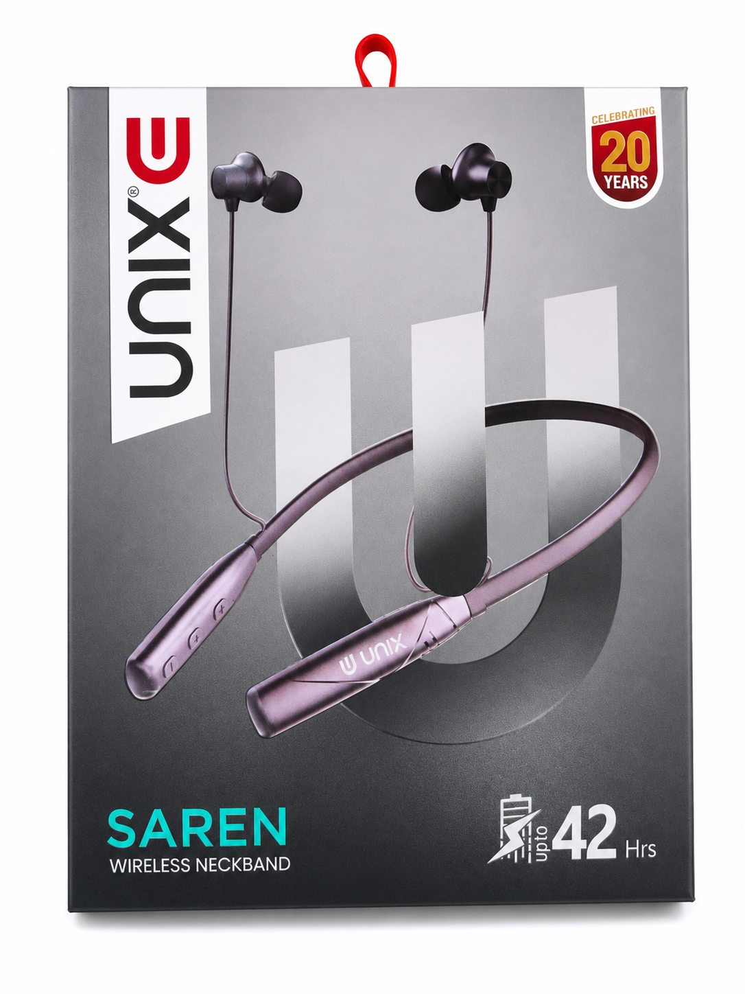 Unix MX5 Saren Wireless Neckband Bluetooth Earphones – Up to 42 Hours Playtime & 10mm Bass Drivers