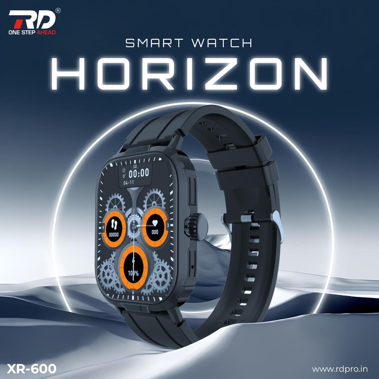 RD XR-600 Horizon Smart Watch | 200mAh Battery | Sports & Health Tracking | 6 Months Guarantee