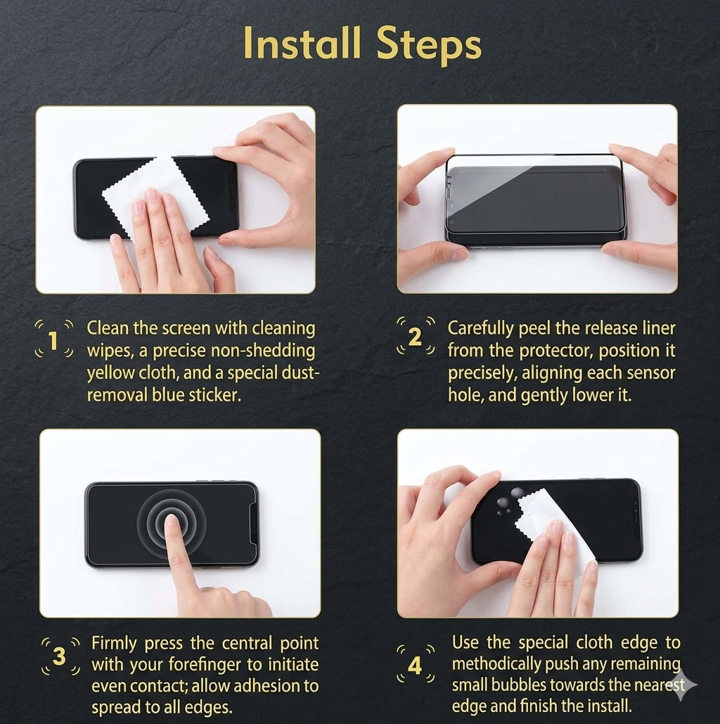 Full Glue Tempered Glass for Vivo T4 Pro 5G – Edge-to-Edge Screen Protector with Easy Self-Installation Kit