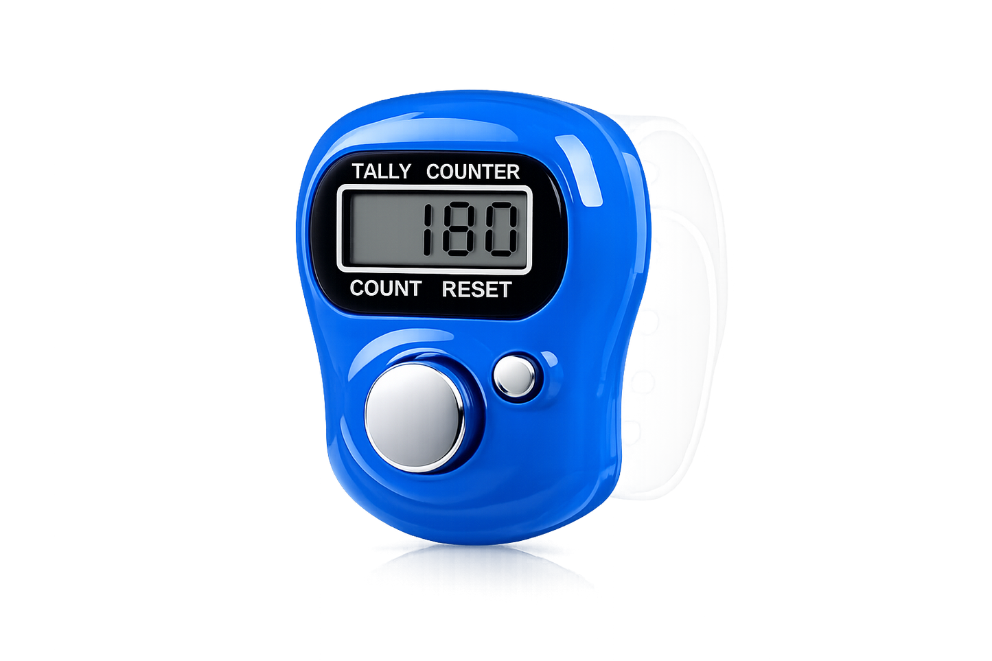 Digital Hand Finger Tally Counter (Set of 2) – Portable Electronic Ring for Tasbih, Jaap Mala, and Stitch Counting (Multicolour)