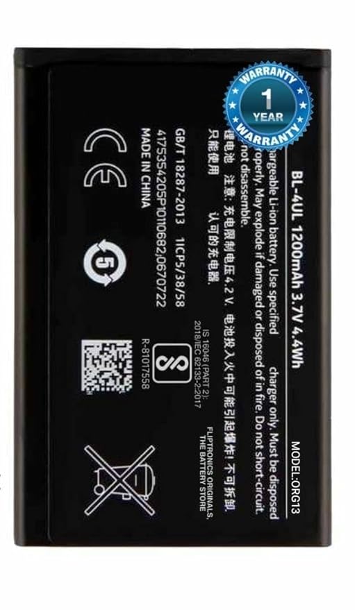 Original BL-4UL Battery for Nokia 3310 / Asha 225 220 230 Battery with 1 Year Warranty (Nokia BL-4UL)