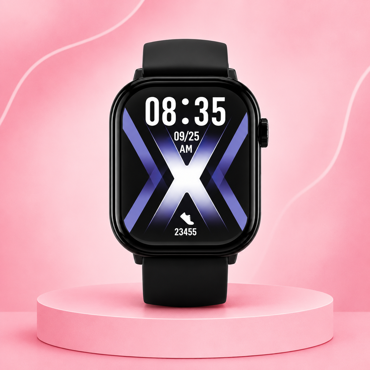 Syncro X-70 Smartwatch with HD Display, Wireless Charging, Fitness Tracking & Rotating Crown Knob