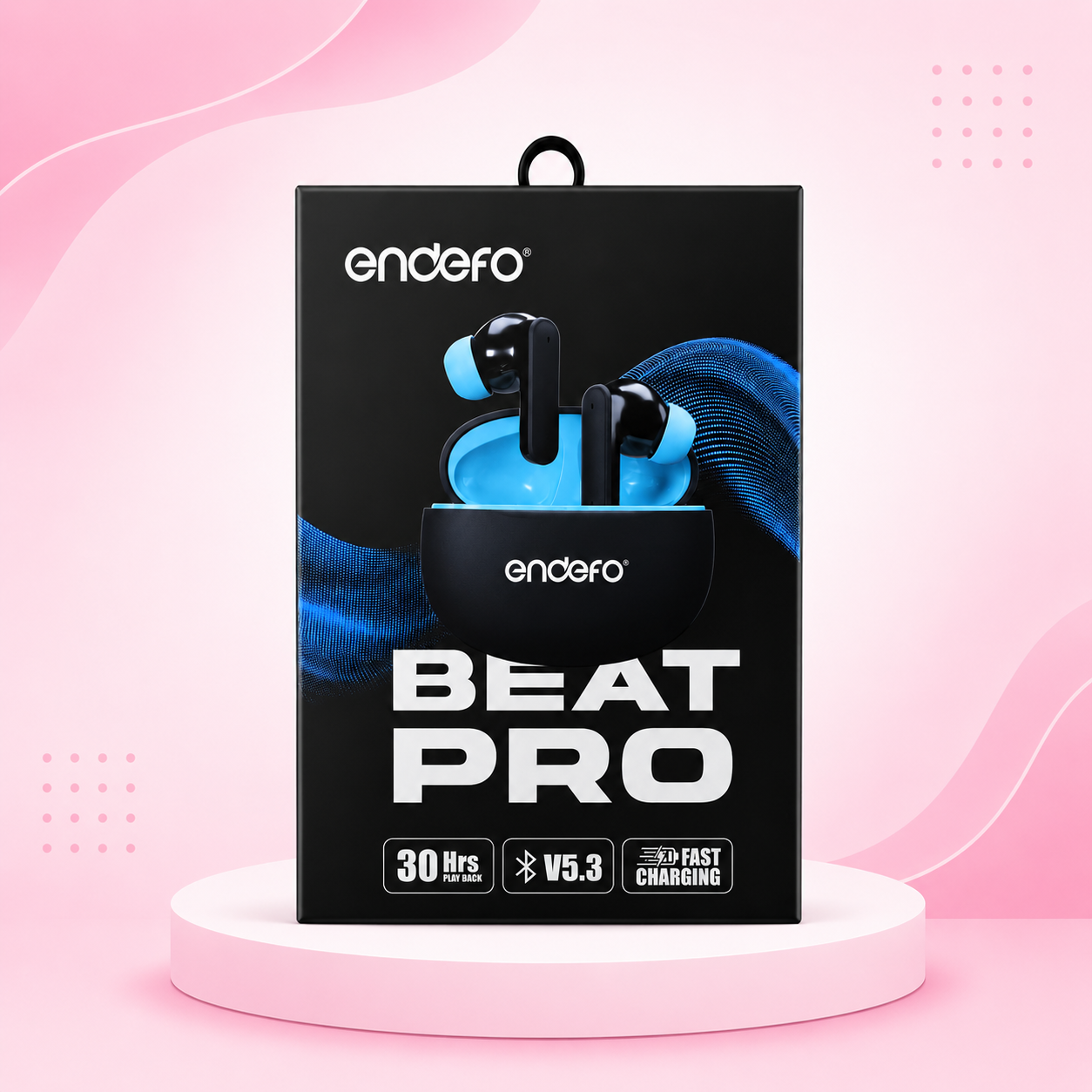 3-in-1 Ultimate Tech Combo Pack – Endefo Beat Pro TWS Earbuds (30H Playtime) + 12000mAh Power Bank (15W) + Type-C Fast Charging Cable (2.4A)