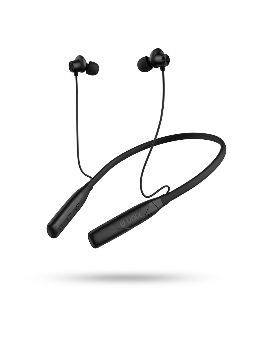 Unix MX5 Saren Wireless Neckband Bluetooth Earphones – Up to 42 Hours Playtime & 10mm Bass Drivers