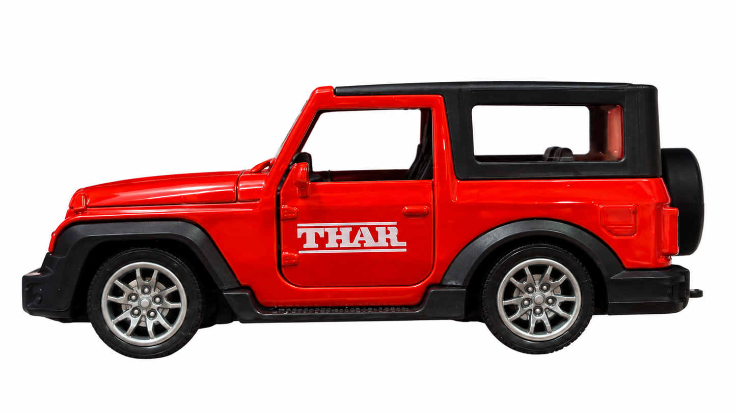 MCFIVE High Quality Pull Back Metal Thar Toy Car – Red Diecast Off-Road SUV Model