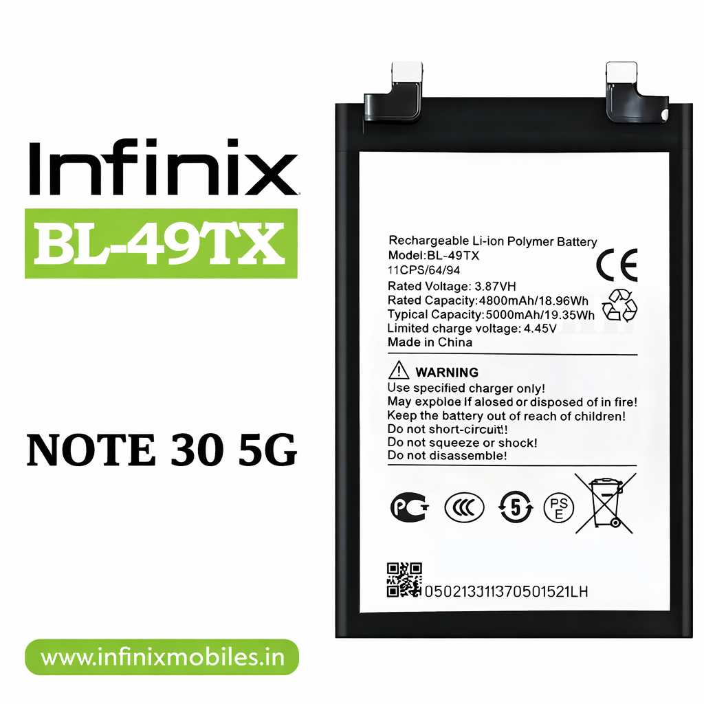 Infinix Note 30 5G Battery Replacement | High Backup Mobile Battery