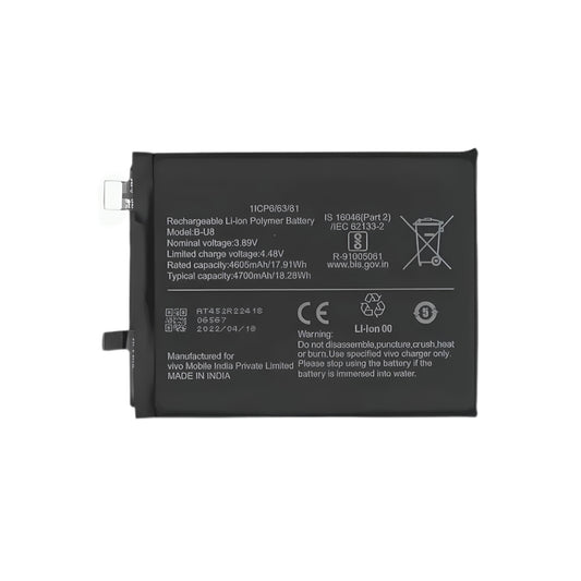 B-U8 Battery for Vivo T1 Pro 5G / iQOO Z6 Pro 5G – 4700mAh High-Capacity Replacement
