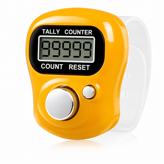 Digital Hand Finger Tally Counter (Set of 2) – Portable Electronic Ring for Tasbih, Jaap Mala, and Stitch Counting (Multicolour)