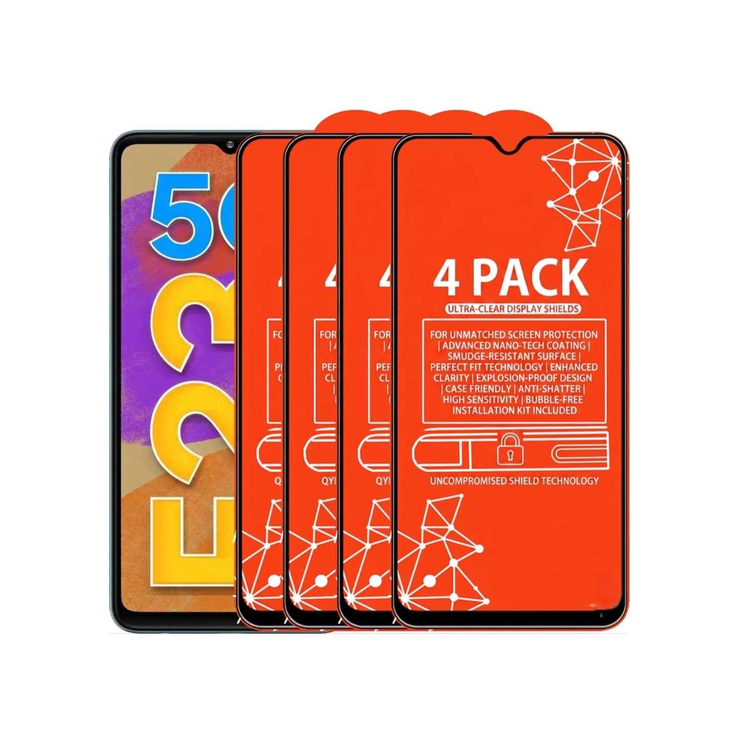 Realme 5, 5i, 5s Tempered Glass Screen Guard (Set of 4) – High Sensitivity