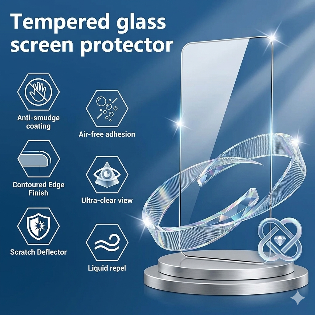 Full Glue Tempered Glass for Vivo T4 Pro 5G – Edge-to-Edge Screen Protector with Easy Self-Installation Kit