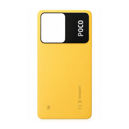 Poco X5 Pro Back Door Panel Cover | High-Quality Matte Finish Rear Body Panel Chassis | Iconic Poco Yellow | Premium Back Panel Replacement for Poco X5 Pro 5G – Rear Housing Back Door Glass Cover with Camera Frame
