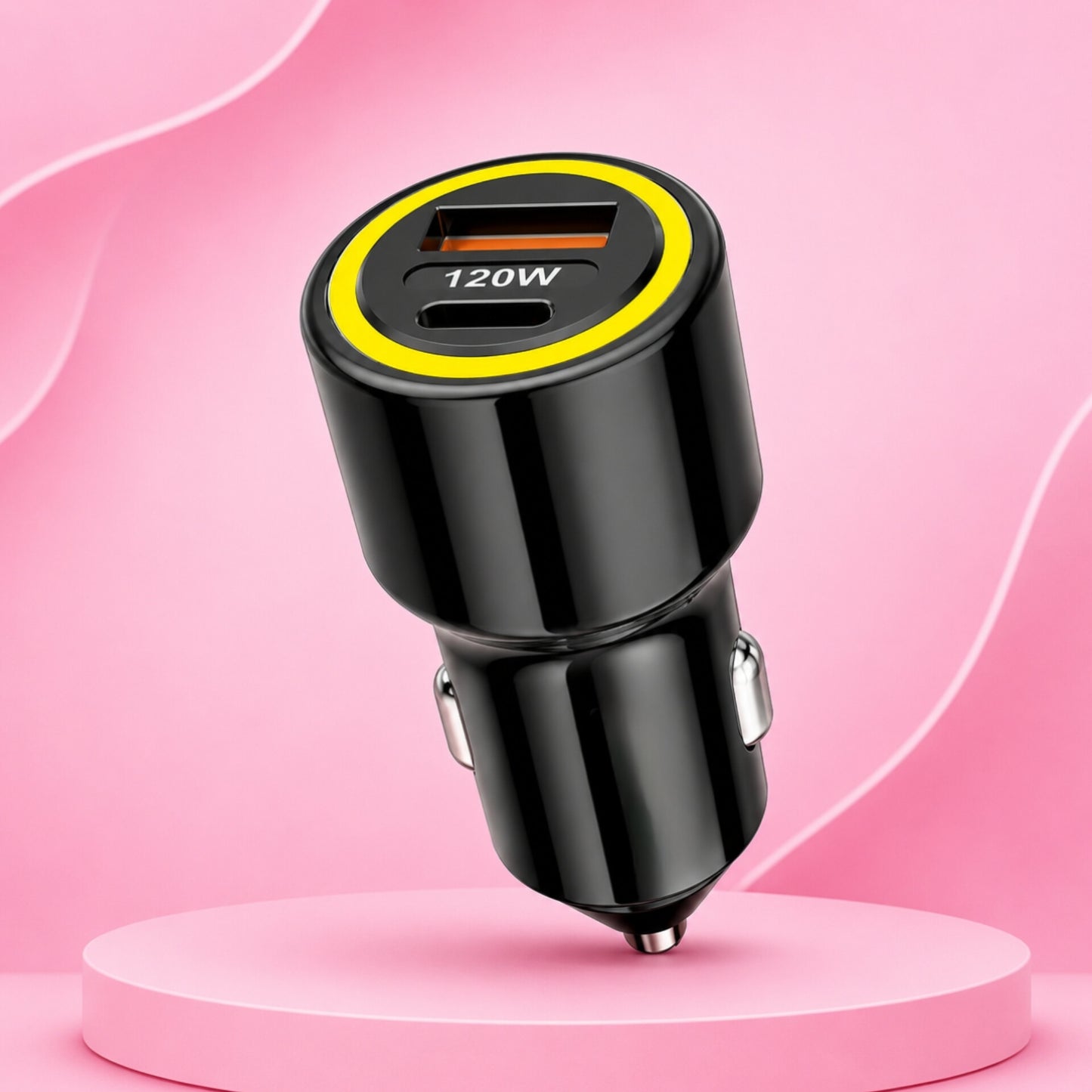 Joor J-VO417 120W Dual Port Car Charger (PD + QC 3.0) – Includes Fast Charging Cable