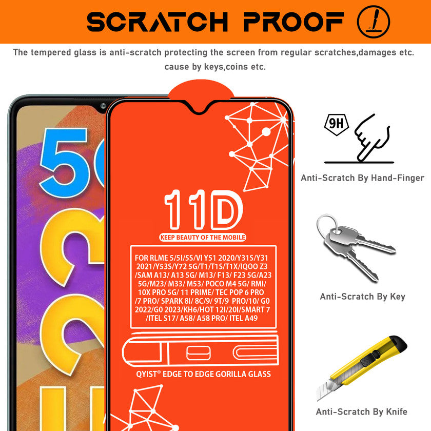 Realme 5, 5i, 5s Tempered Glass Screen Guard (Set of 4) – High Sensitivity