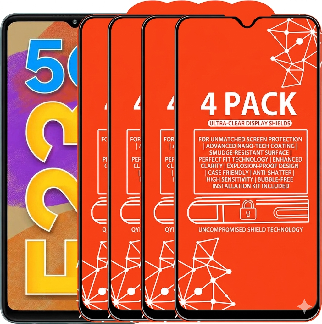Realme 5, 5i, 5s Tempered Glass Screen Guard (Set of 4) – High Sensitivity