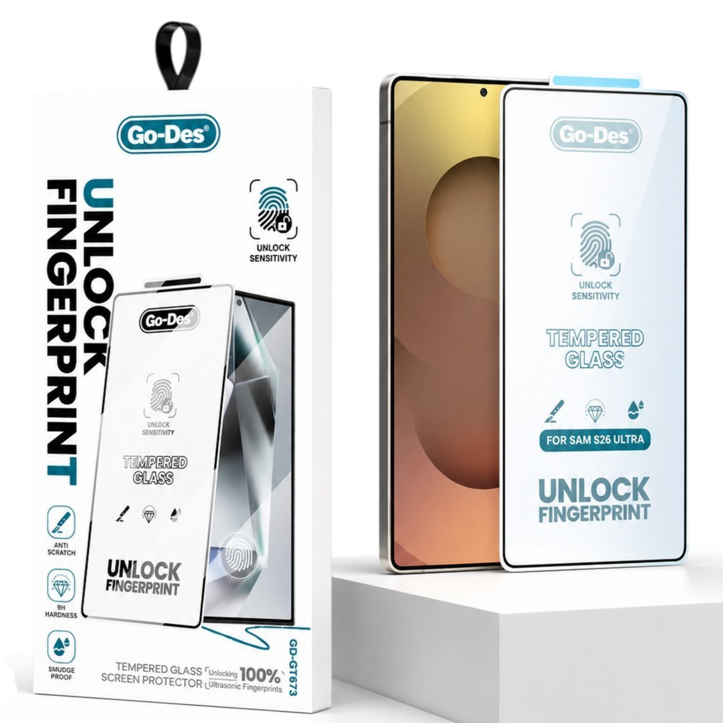 Go-Des GD-GT673, S26 ULTRA premium tempered glass screen protector | specifically designed for the Samsung Galaxy S26 Ultra.