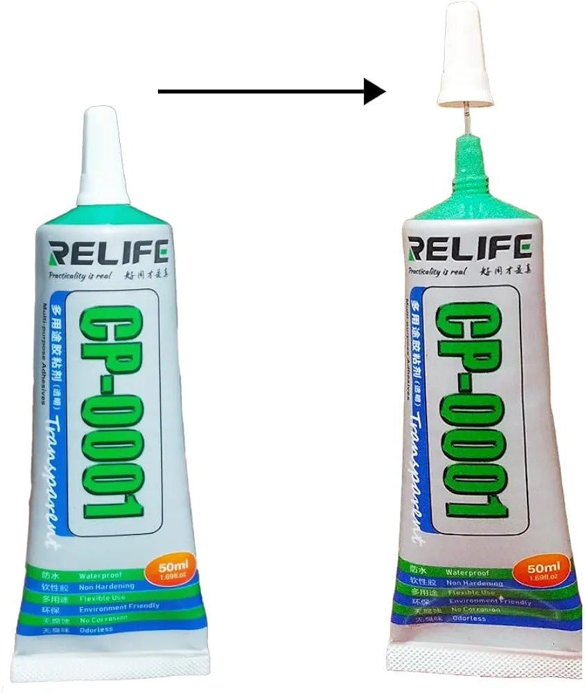 Relife CP-0001 Transparent Multipurpose Adhesive Glue (50ML) – High-Strength Repair for Mobile Screens, Jewelry, and Crafts